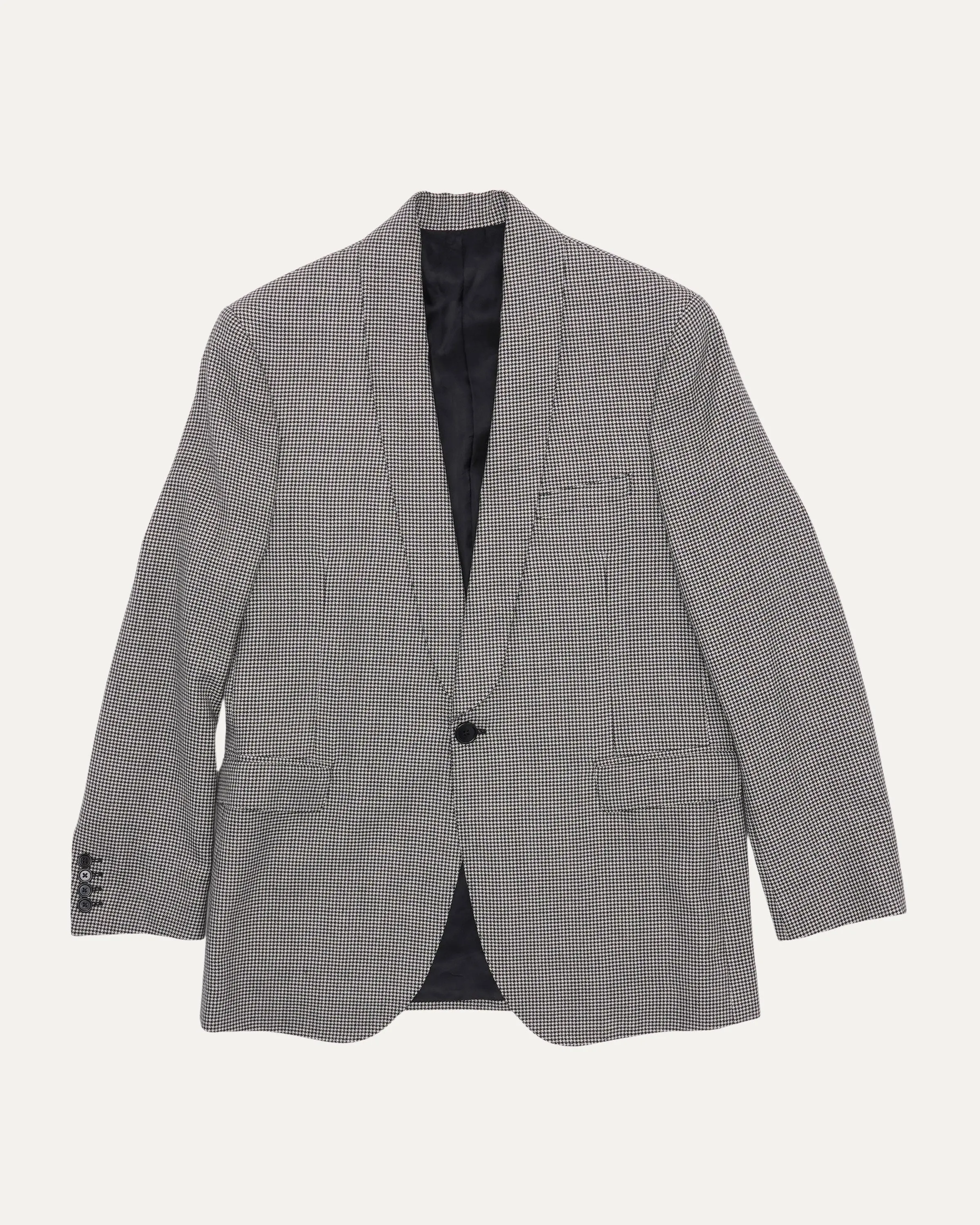Houndstooth Shawl Collar Suit