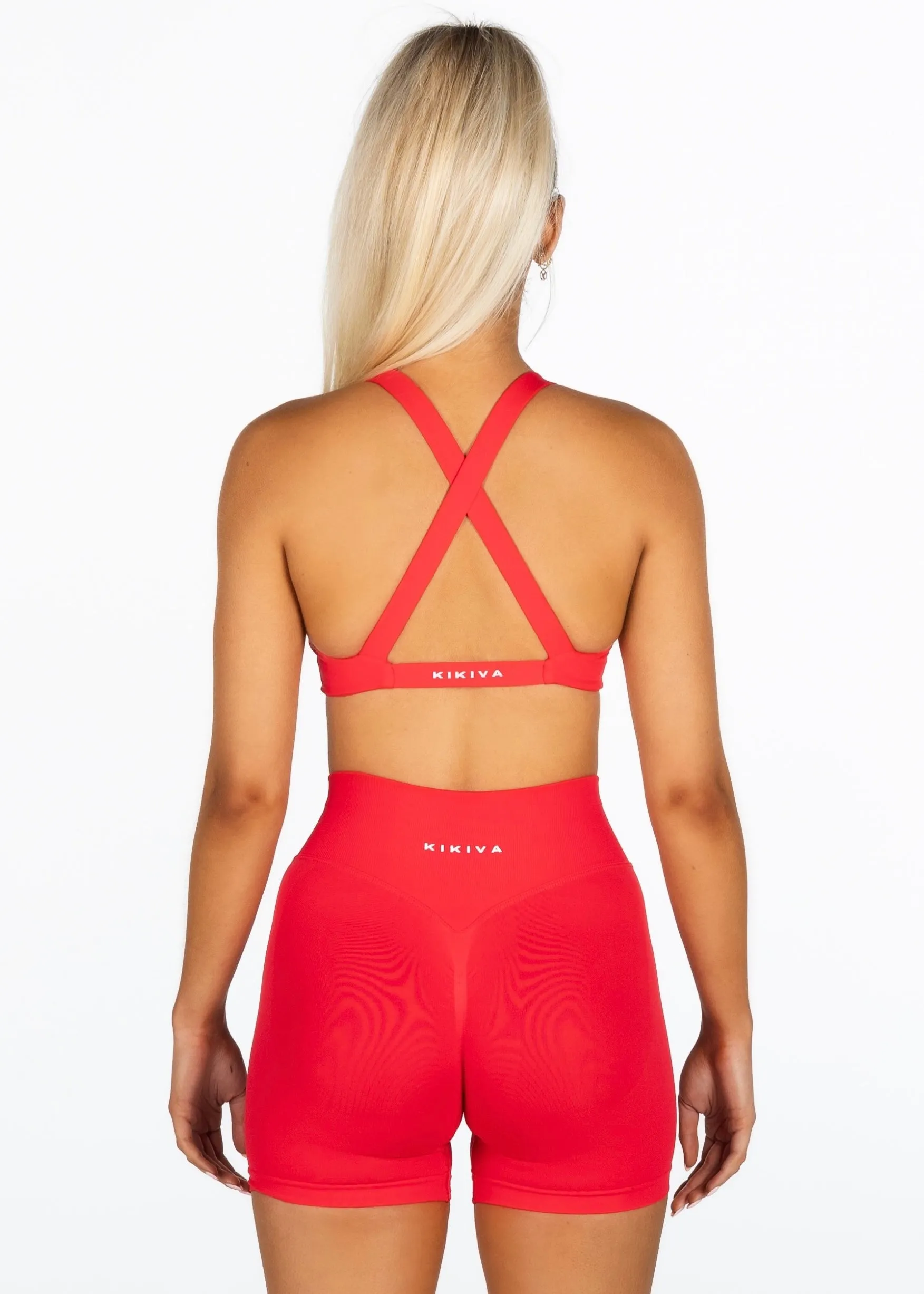'Infinity' Cross-Back Crop- Red