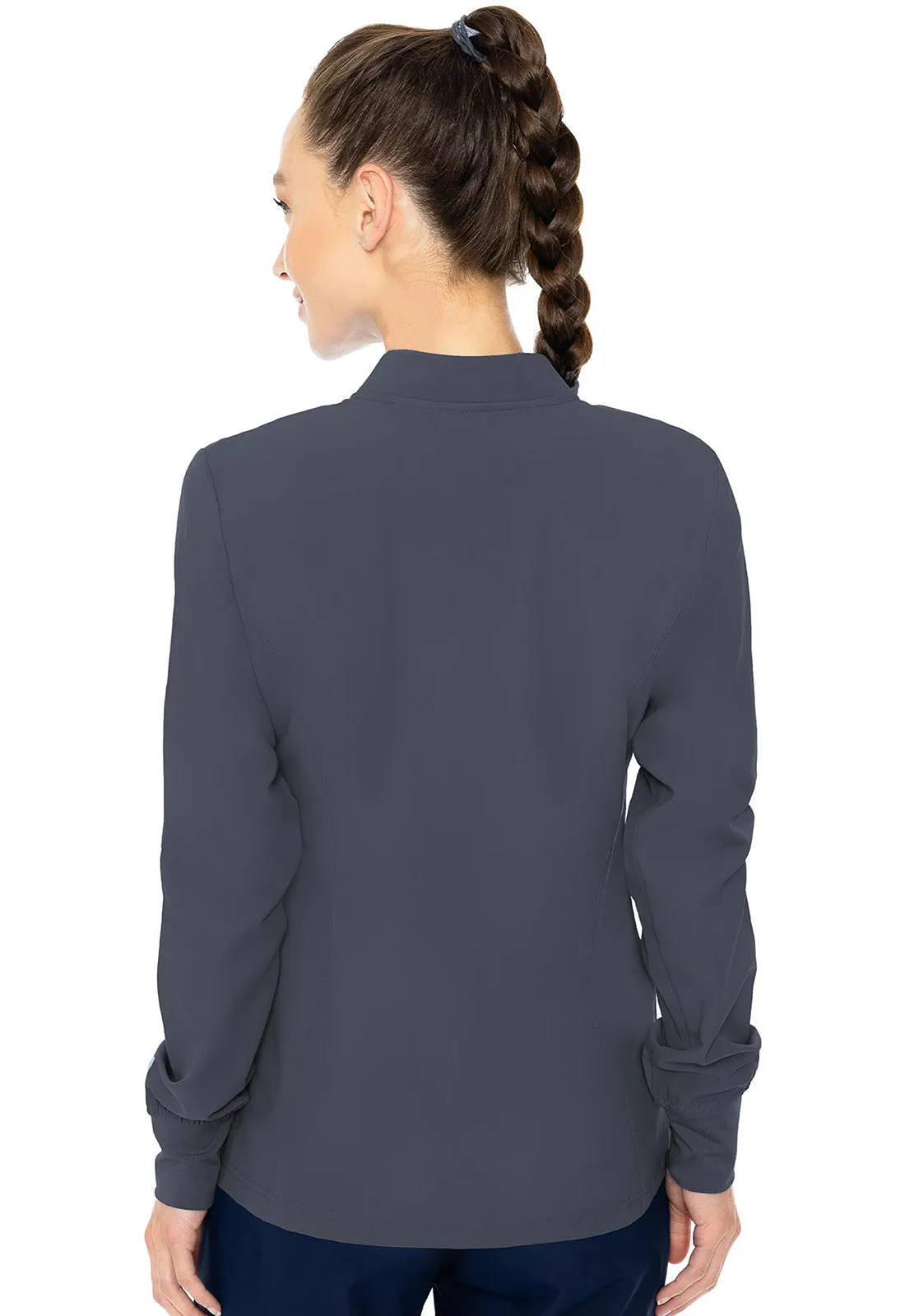 Insight MC2660 Zip Front Warm-Up With Shoulder Yokes Pewter