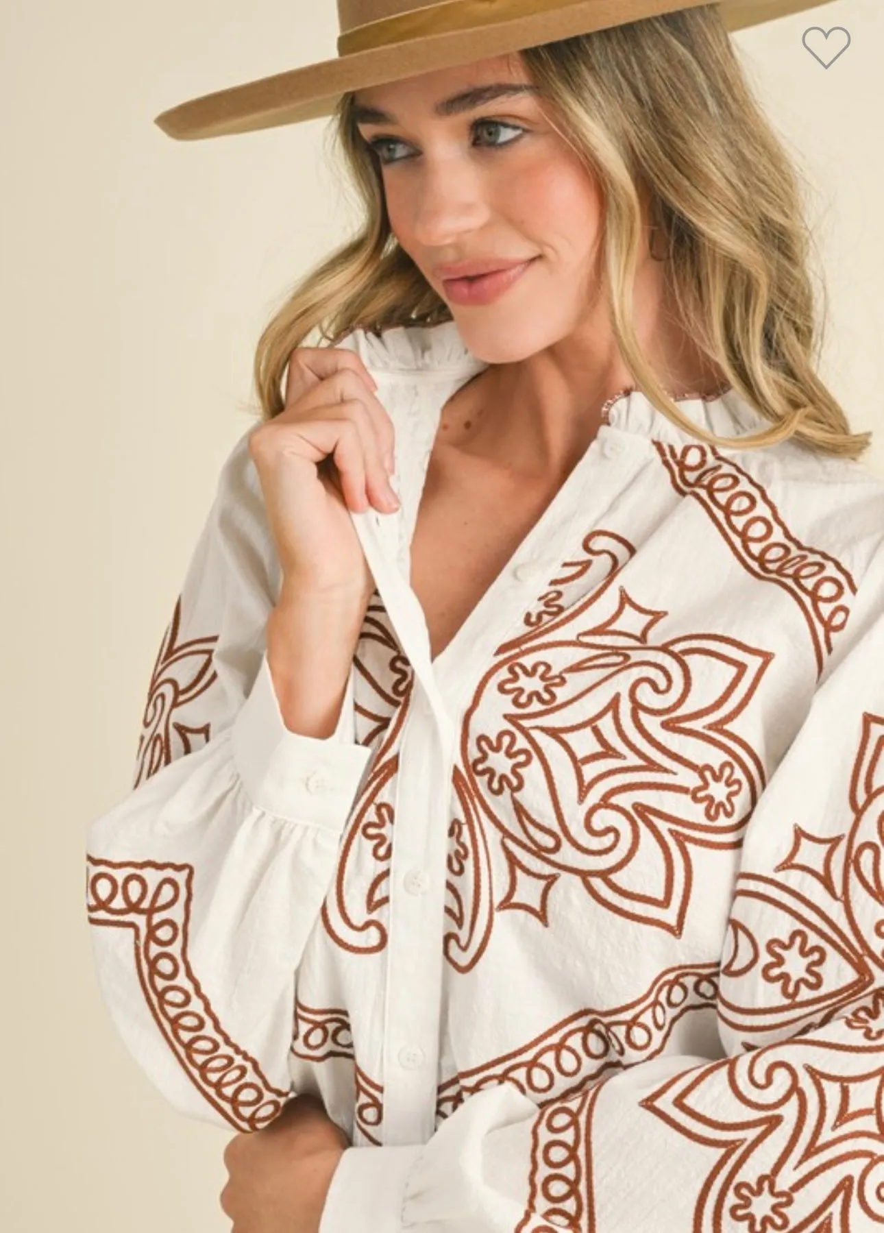 Ivory Embroidered Blouse