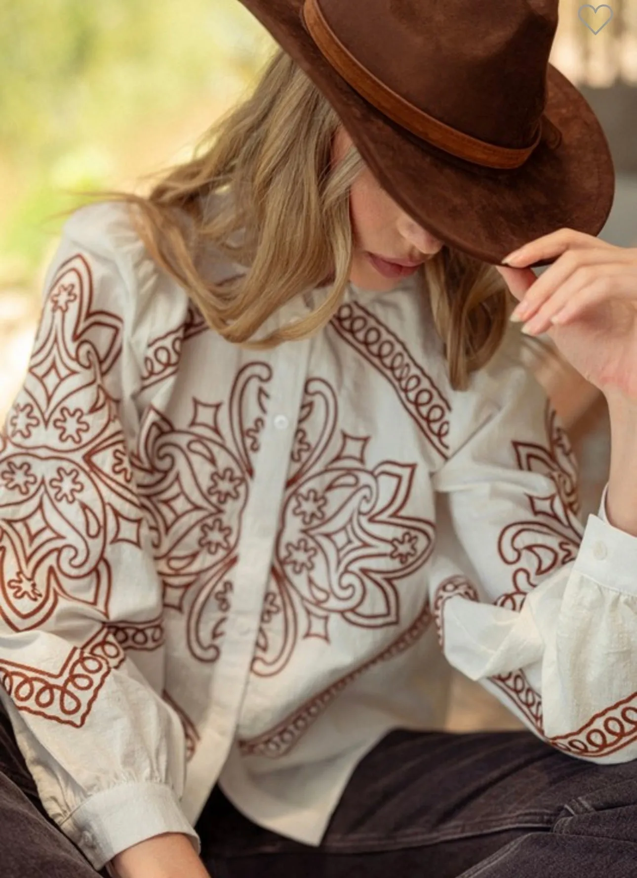 Ivory Embroidered Blouse