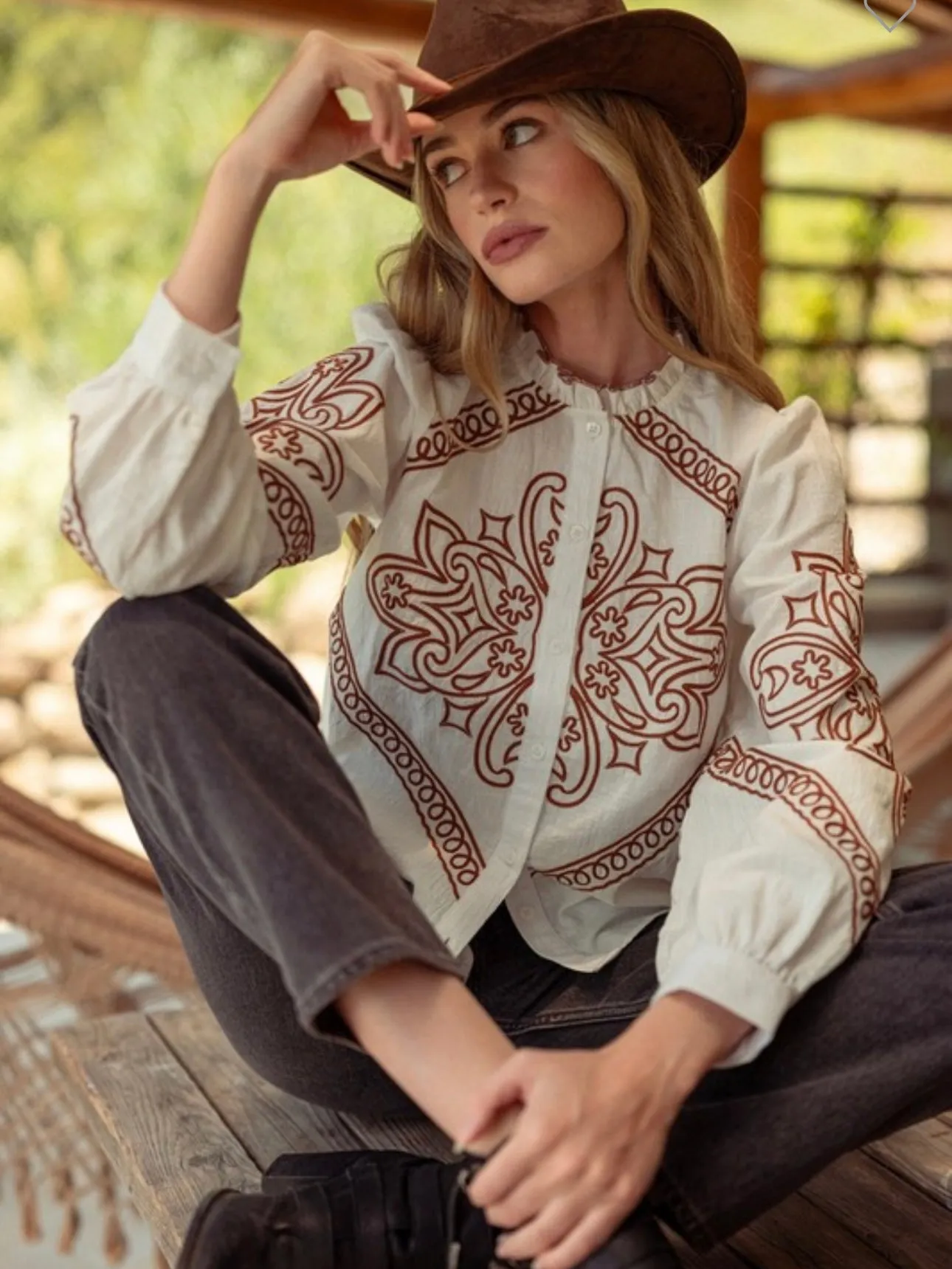 Ivory Embroidered Blouse