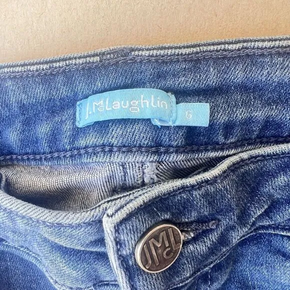 J. Mclaughlin Treva womens Jeans skinny comfortable pockets zip blue  size 6
