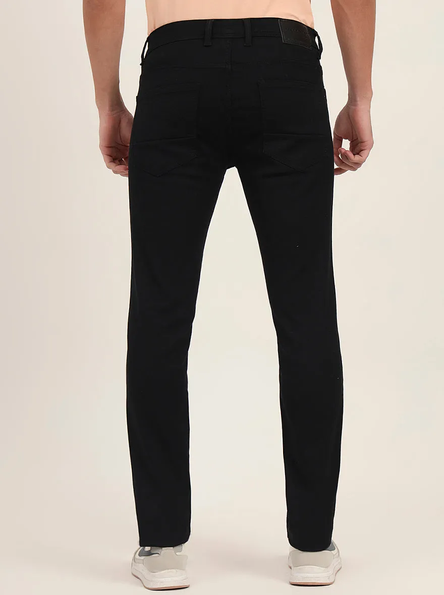 Jet Black Washed Slim Fit Jeans | Greenfibre