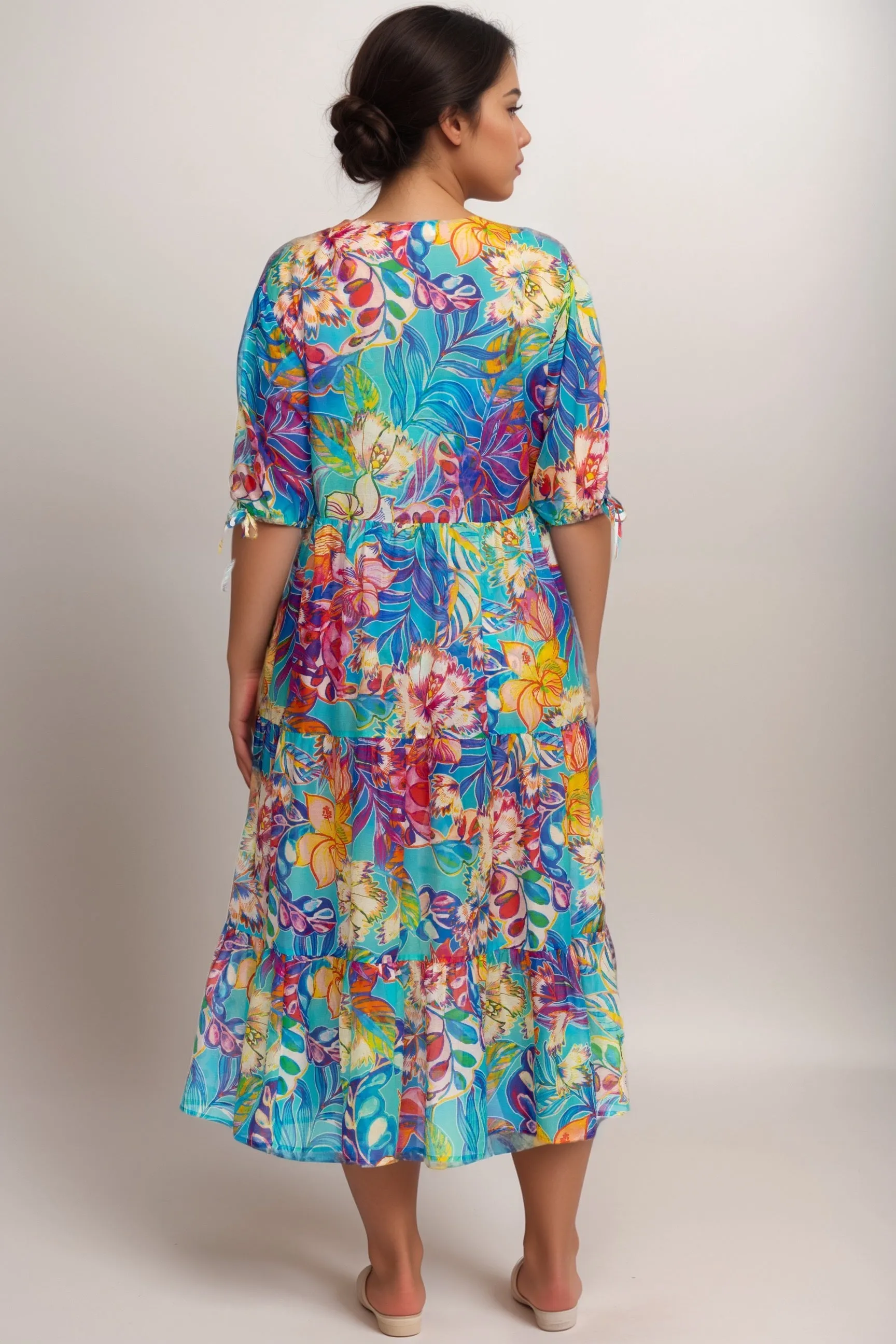Johnny Was Helena Tiered Maxi Dress CSW8024-MX Plus Size