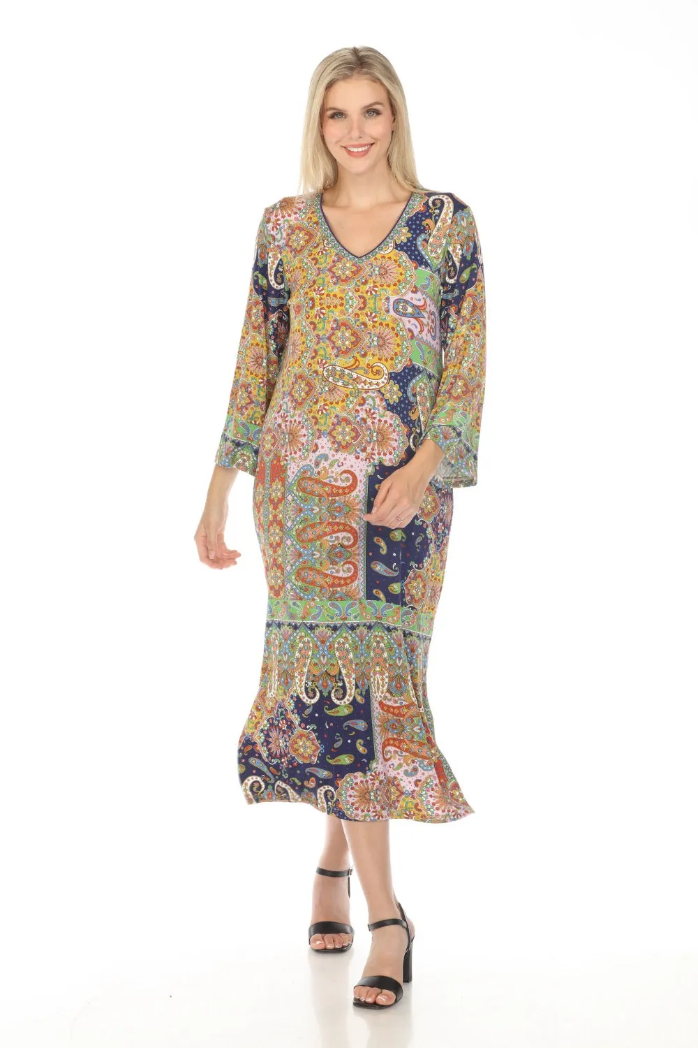 Johnny Was The Janie Favorite Kimono Sleeve Tee Dress Boho Chic T34823-E