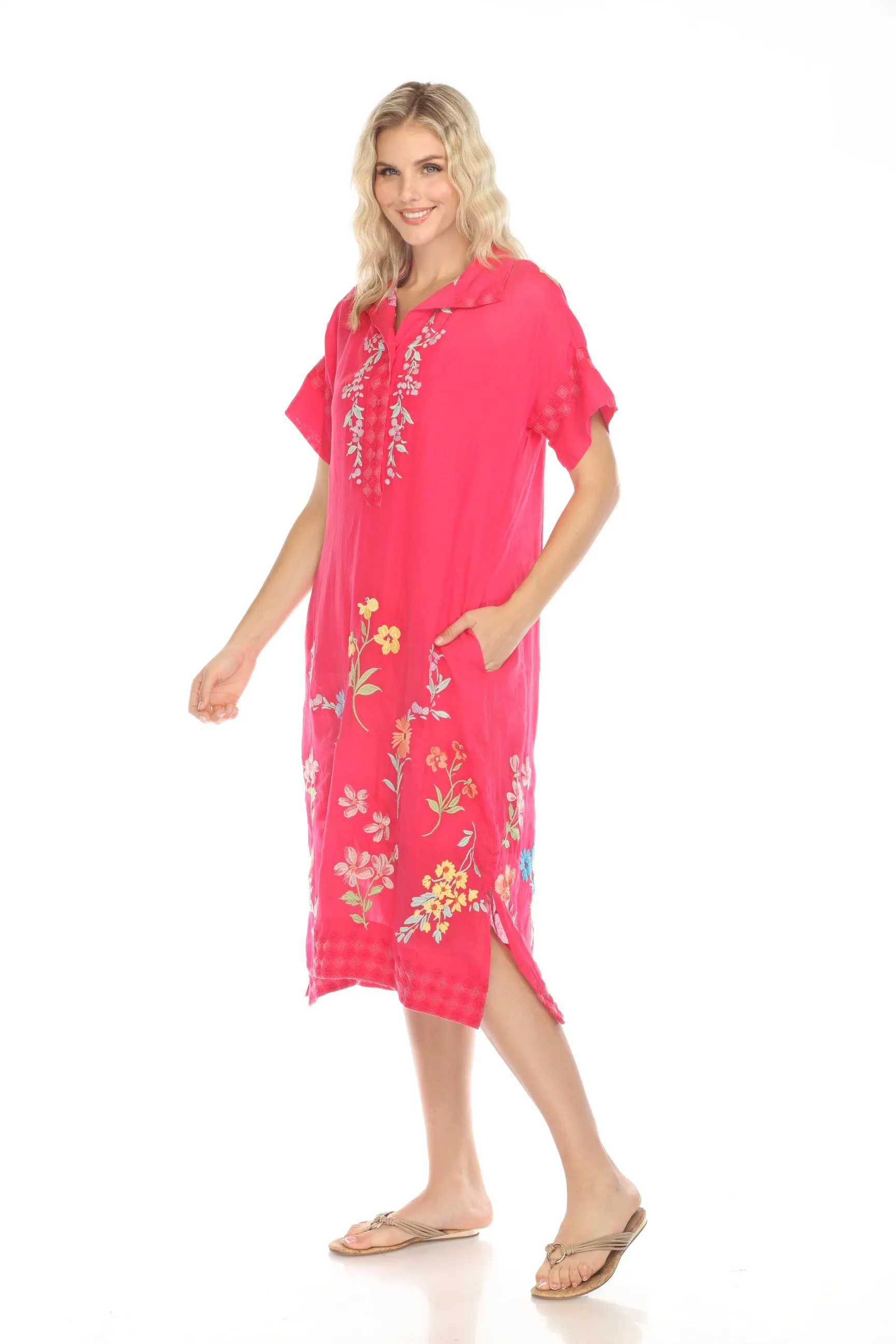 Johnny Was Workshop Evangeline Dolman Henley Dress W34024-3 *