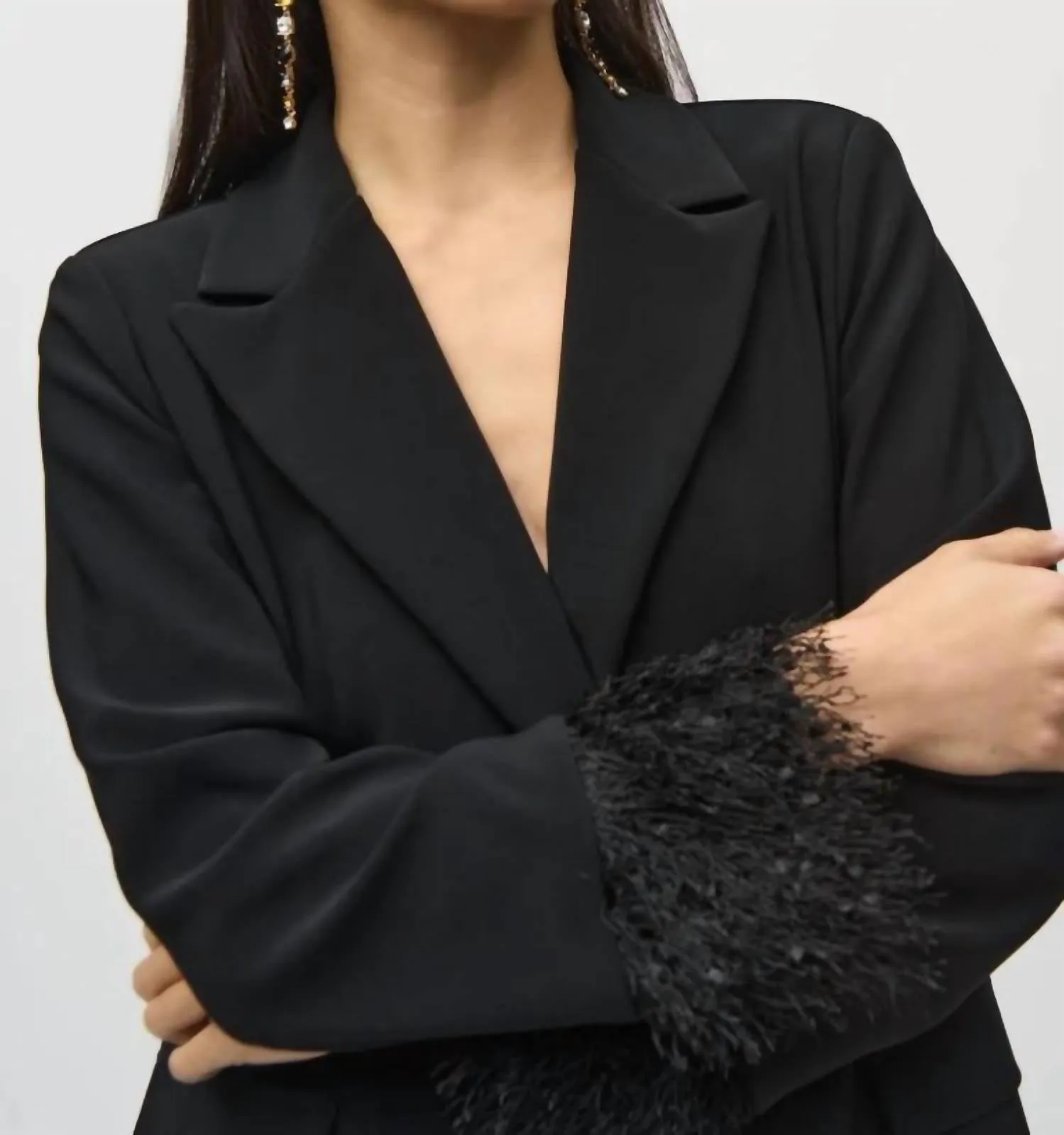 Joseph Ribkoff - Women's Silky Knit and Novelty Straight Blazer