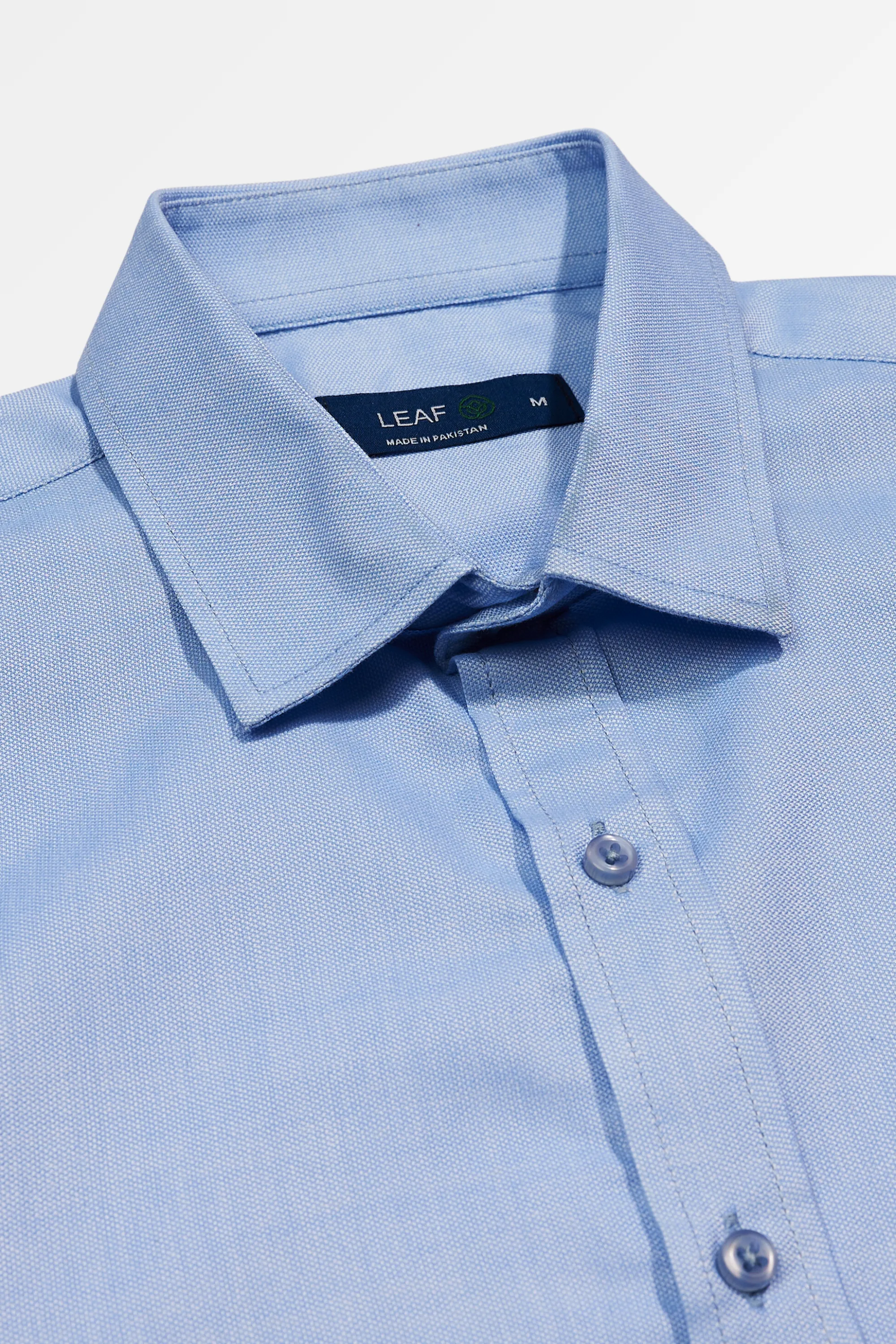 Light Blue Formal Shirt for Men | Classic Office Wear by Leaf Clothing
