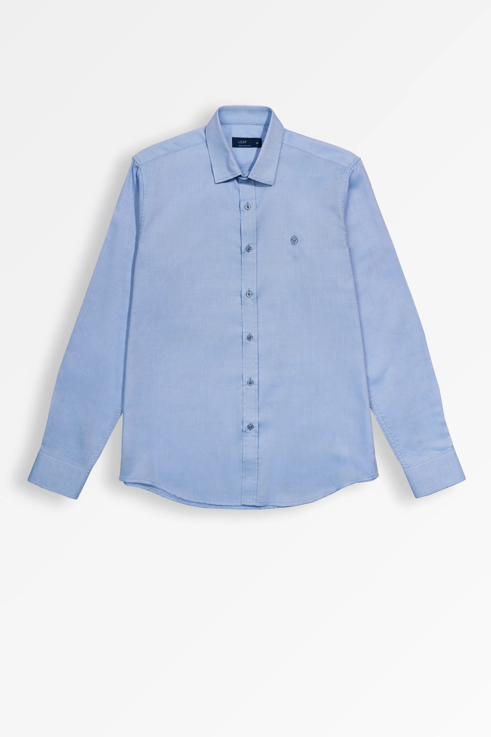 Light Blue Formal Shirt for Men | Classic Office Wear by Leaf Clothing