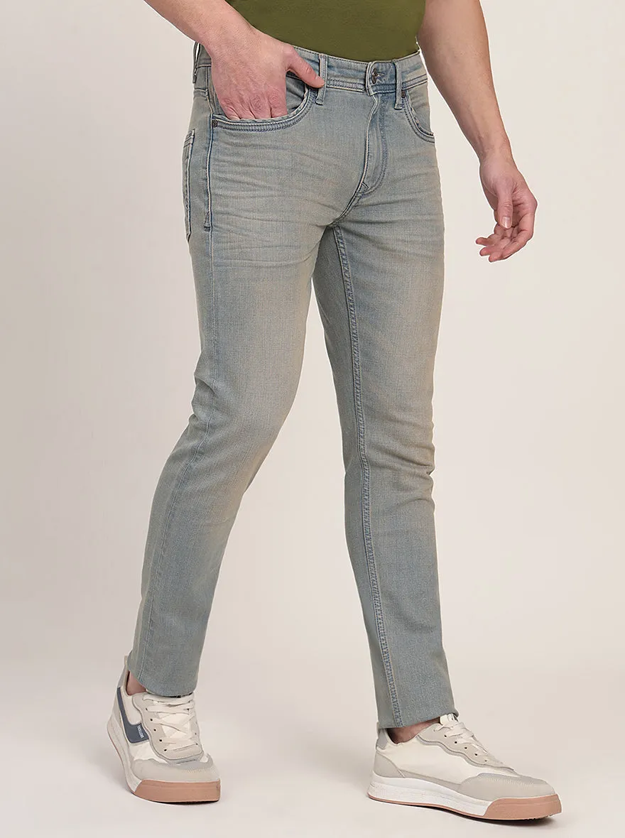 Light Blue Washed Slim Fit Jeans | JadeBlue