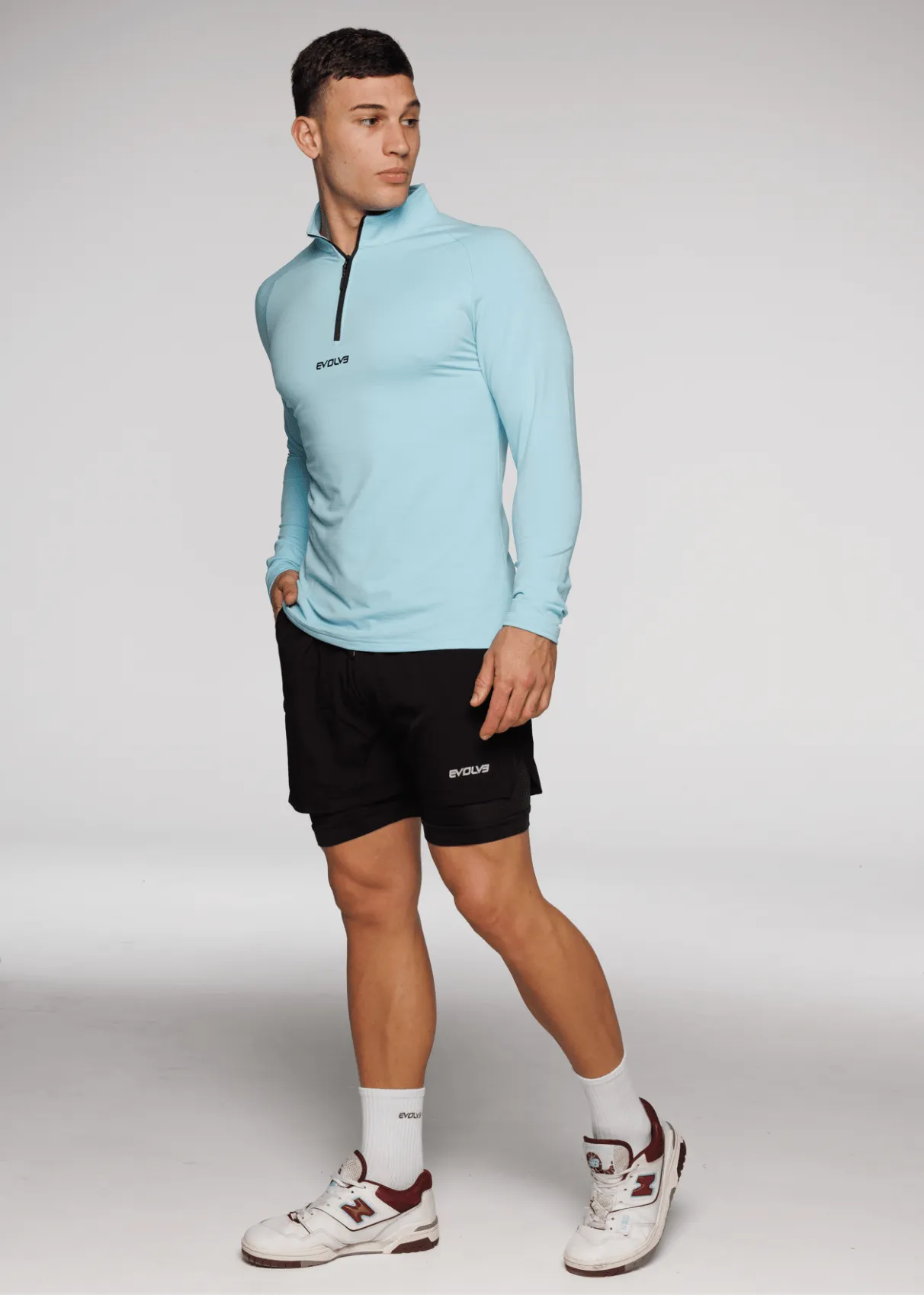 Limitless ¼ Zip Jacket - Sky Blue