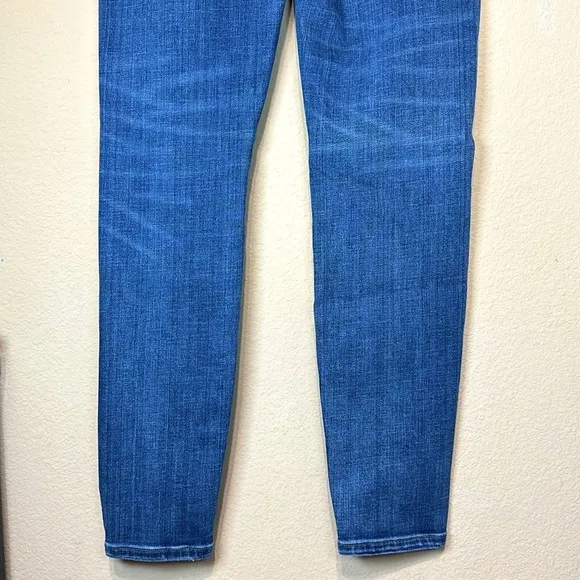Liverpool Womens Ankle Skinny High Waist Distressed Jeans, Johnson Blue, Size 6