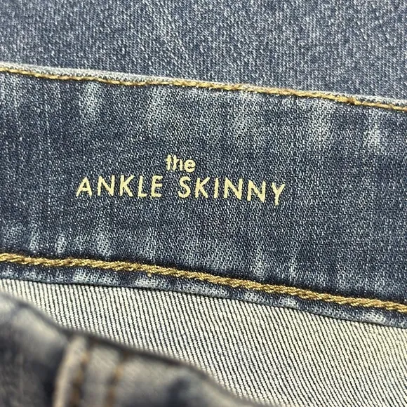 Liverpool Womens Ankle Skinny High Waist Distressed Jeans, Johnson Blue, Size 6