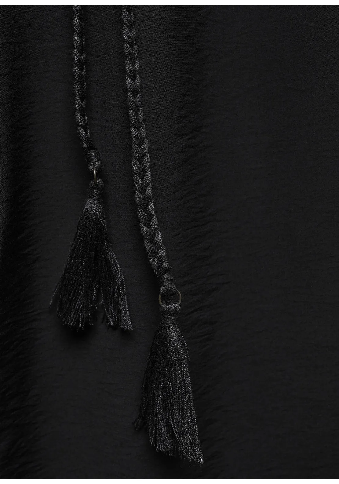 Long jumpsuit with tassel belt