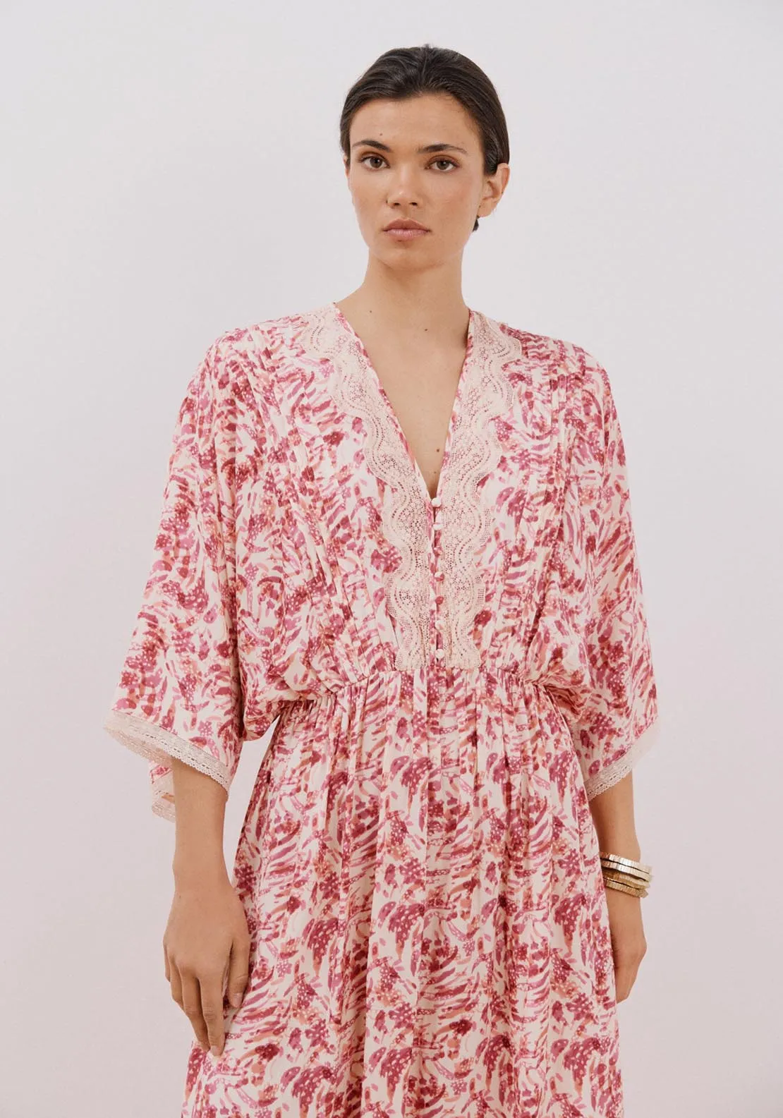 Long Printed Dress - Multicoloured