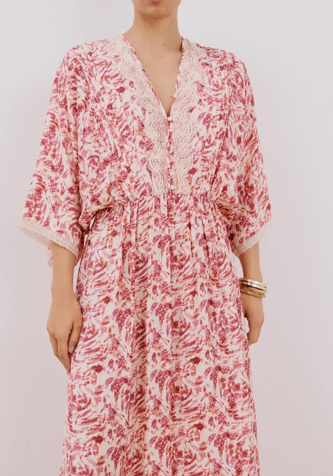 Long Printed Dress - Multicoloured