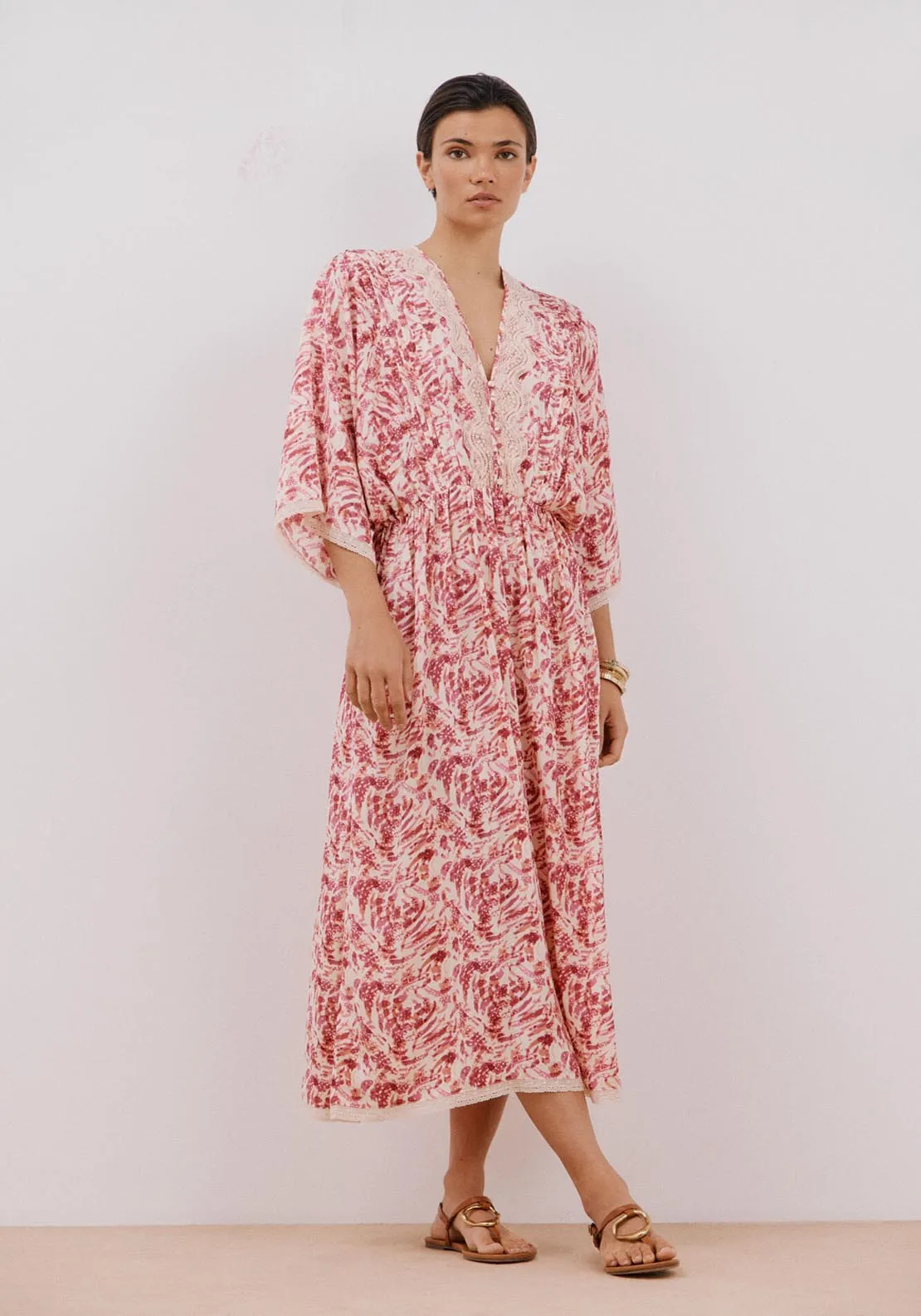 Long Printed Dress - Multicoloured