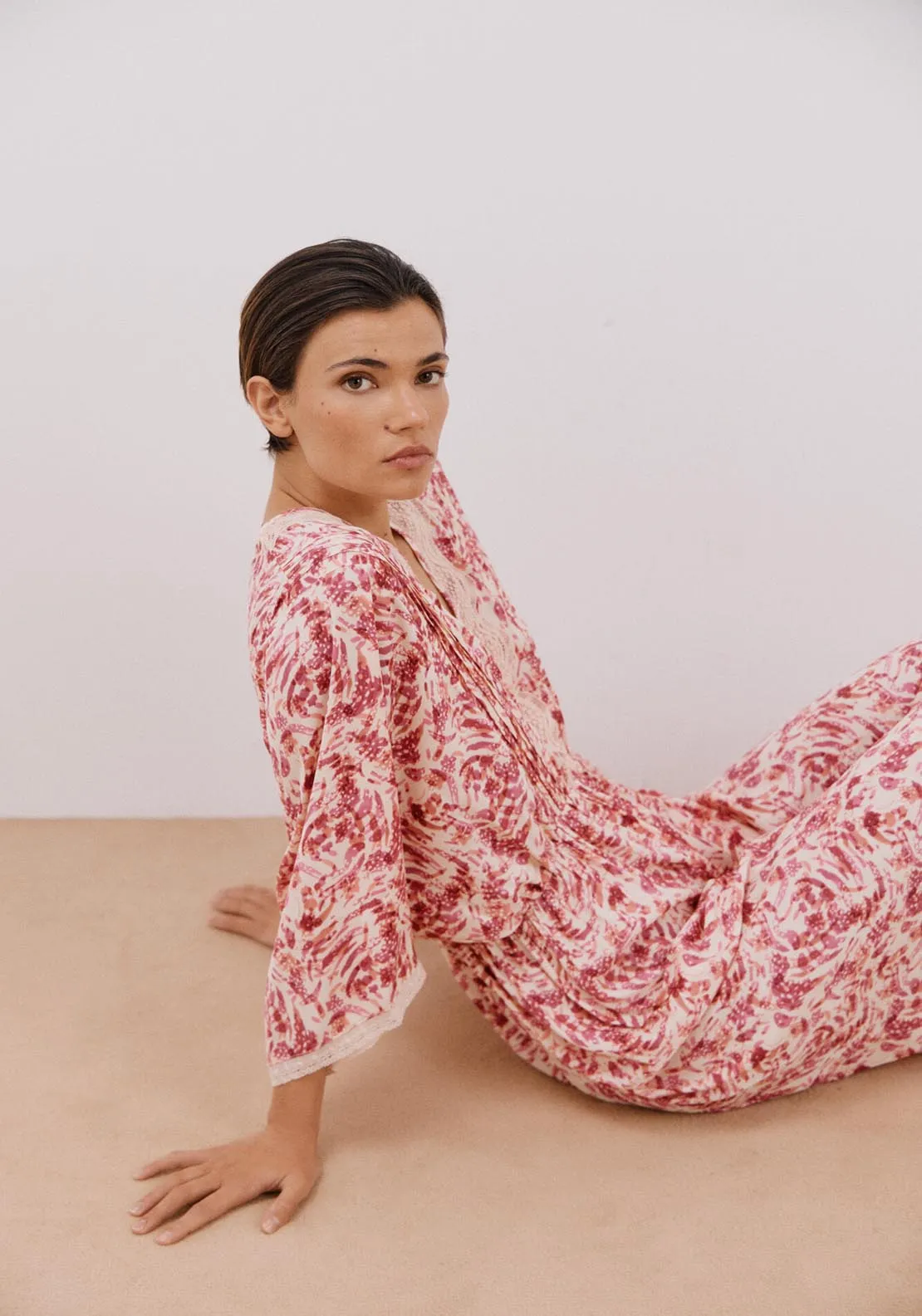 Long Printed Dress - Multicoloured