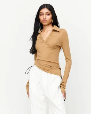 Louise Knit Top - Tan