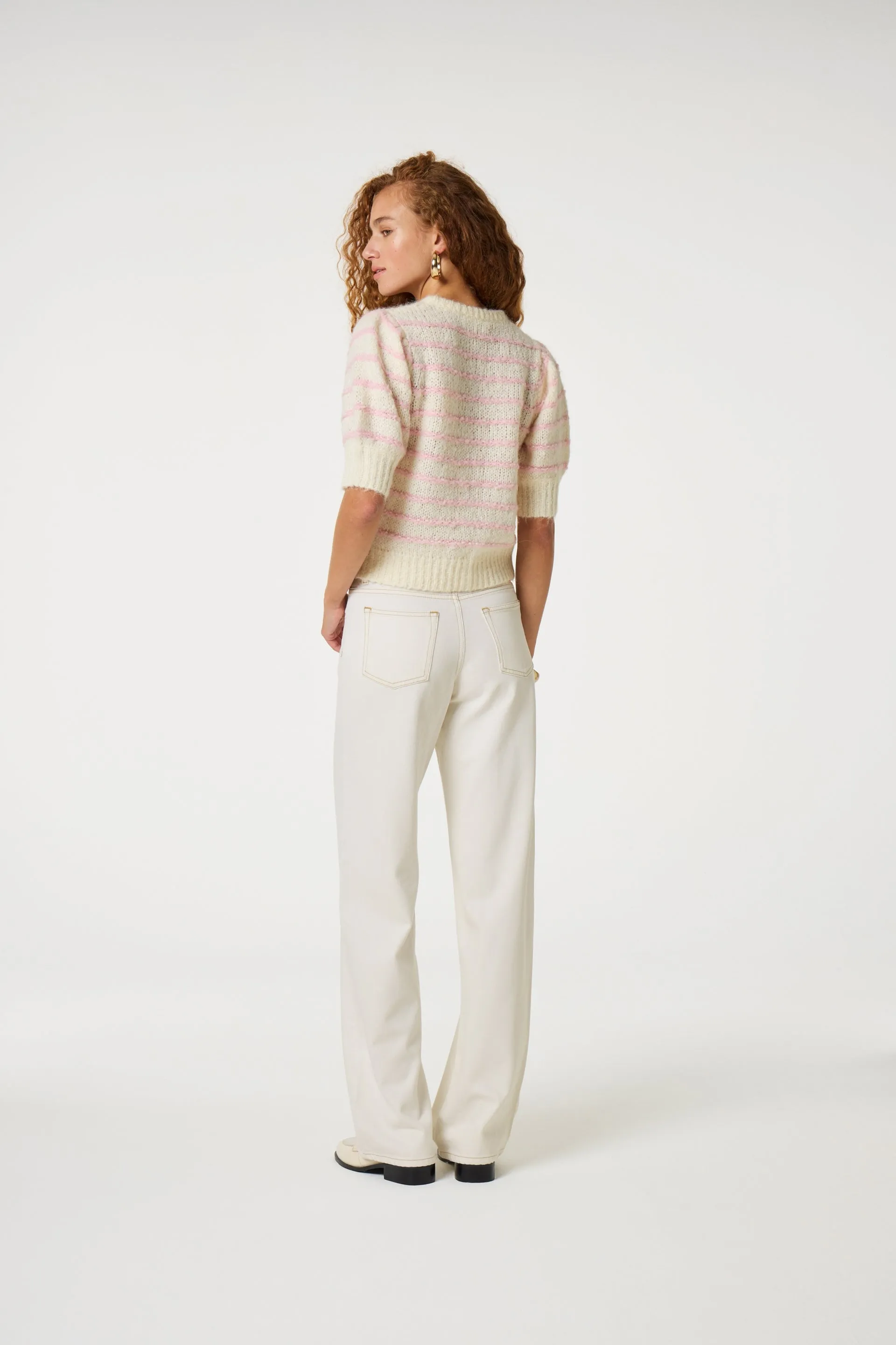 LUCY WIDE LEG JEANS - WARM WHITE
