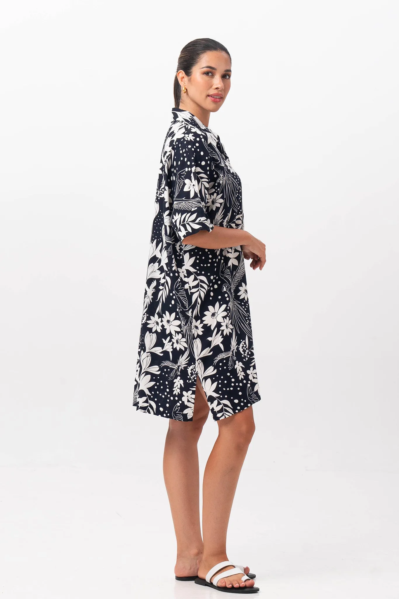 Lupita Midi Dress Navy