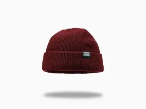 Merino Wool Beanie, Maroon