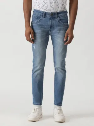 Mid Blue Washed Urban Fit Jeans | Greenfibre