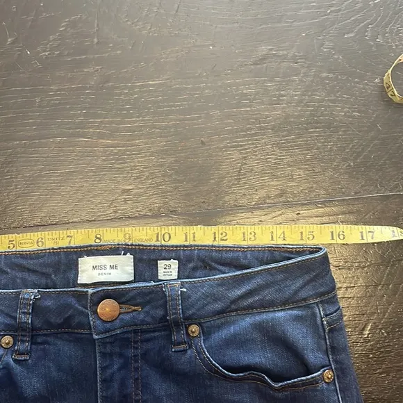 Miss Me Mid Rise Skinny Jeans Viscose Poly Elastane Blend Size 29.