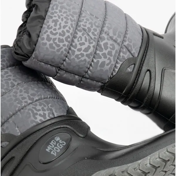 Mud Dogs NORDIC Womens Snow Boot Boots,Wellingtons (Womens) Black/Leopard