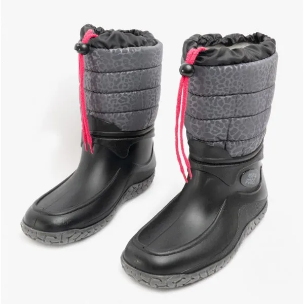 Mud Dogs NORDIC Womens Snow Boot Boots,Wellingtons (Womens) Black/Leopard