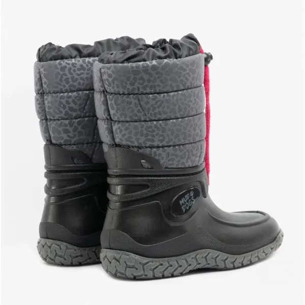 Mud Dogs NORDIC Womens Snow Boot Boots,Wellingtons (Womens) Black/Leopard