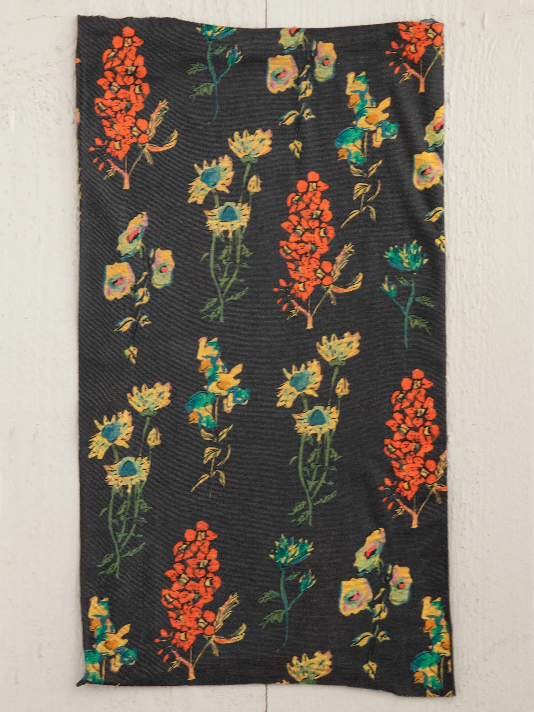 Natural Life Full Boho Bandeau® Headband - Charcoal Orange Floral