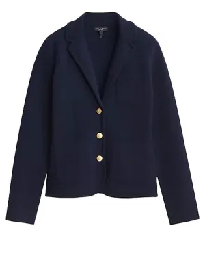 Navy Alex Merino Wool Blend Blazer