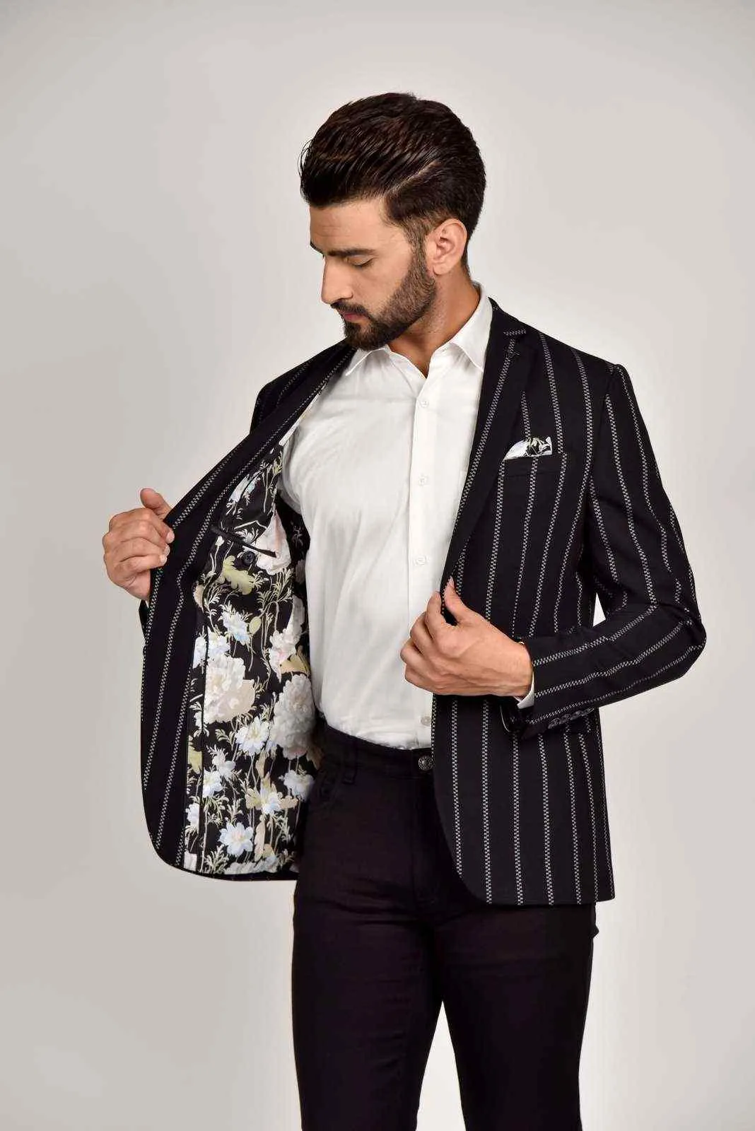 Navy Knitted Blazer for all Occasions