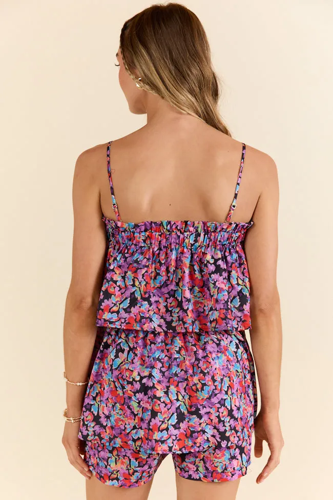 New Settings Printed Flowy Tiered Romper
