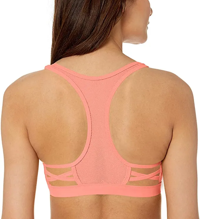 New with tags! Body Glove Women's Equalizer Medium Support Activewear Sport Bra, Coral, Sz XL!