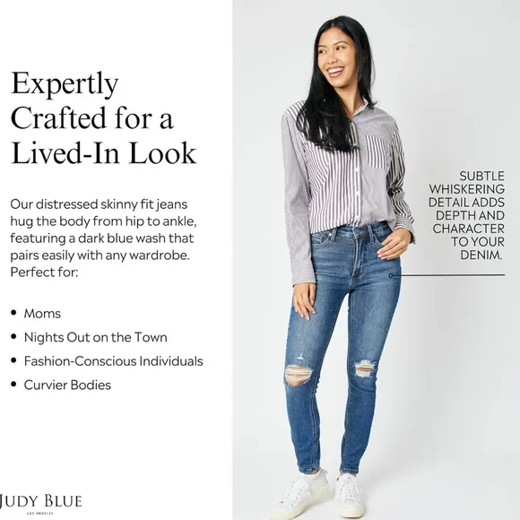 NWT 7/28 Judy Blue Tummy Control Jeans
