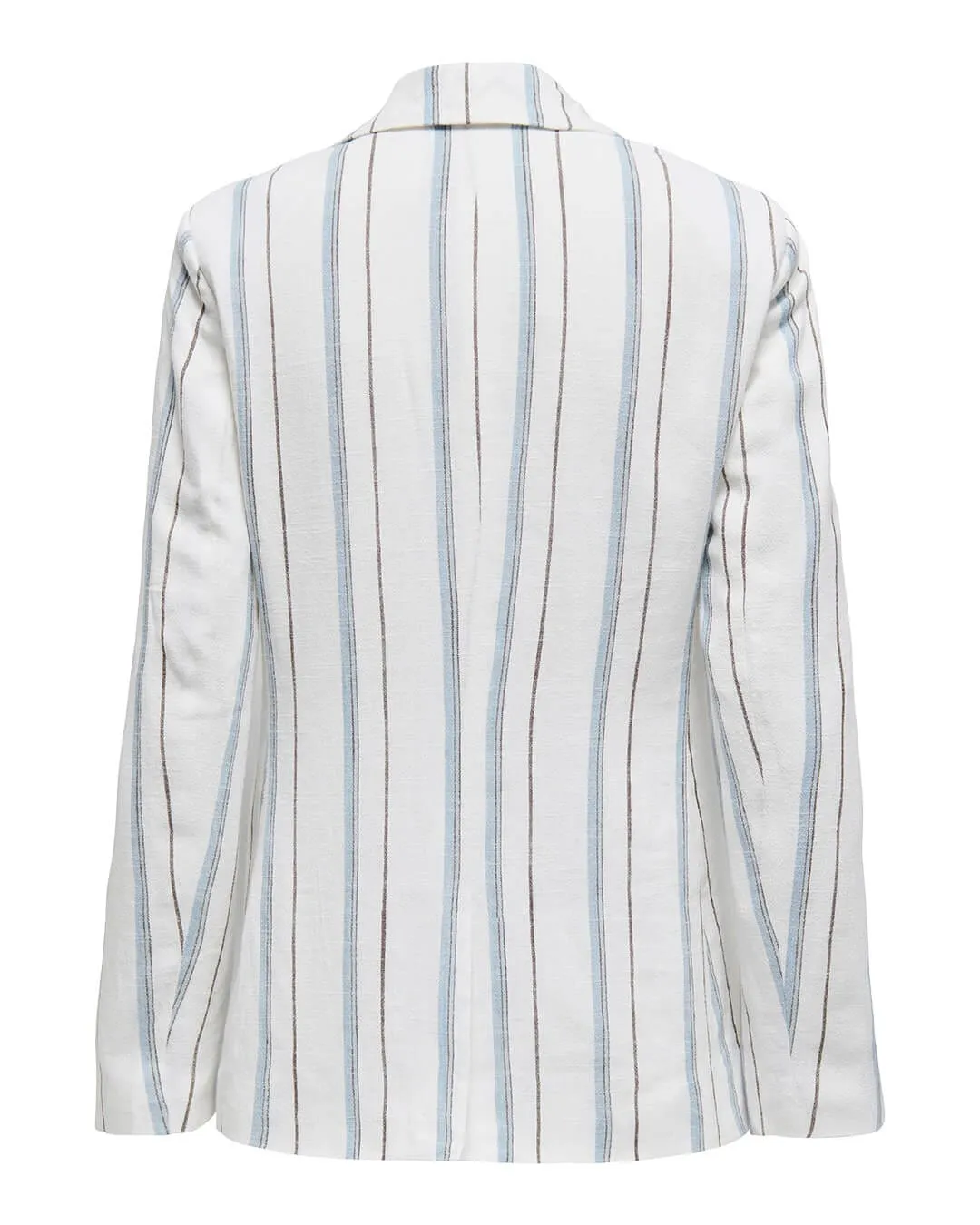 Only Linen White Striped Tailored Blazer