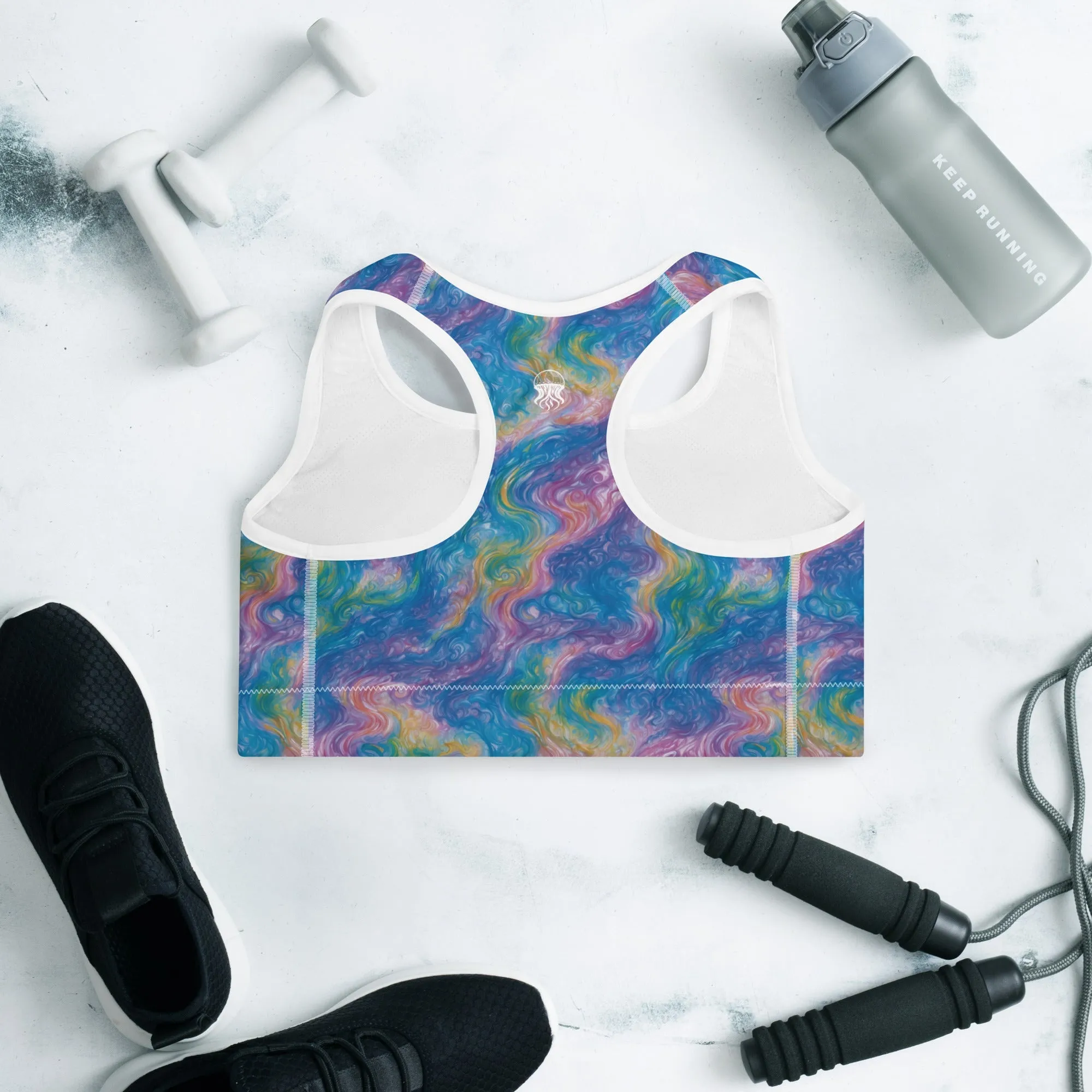 Padded Sports Bra - Quantum Drift