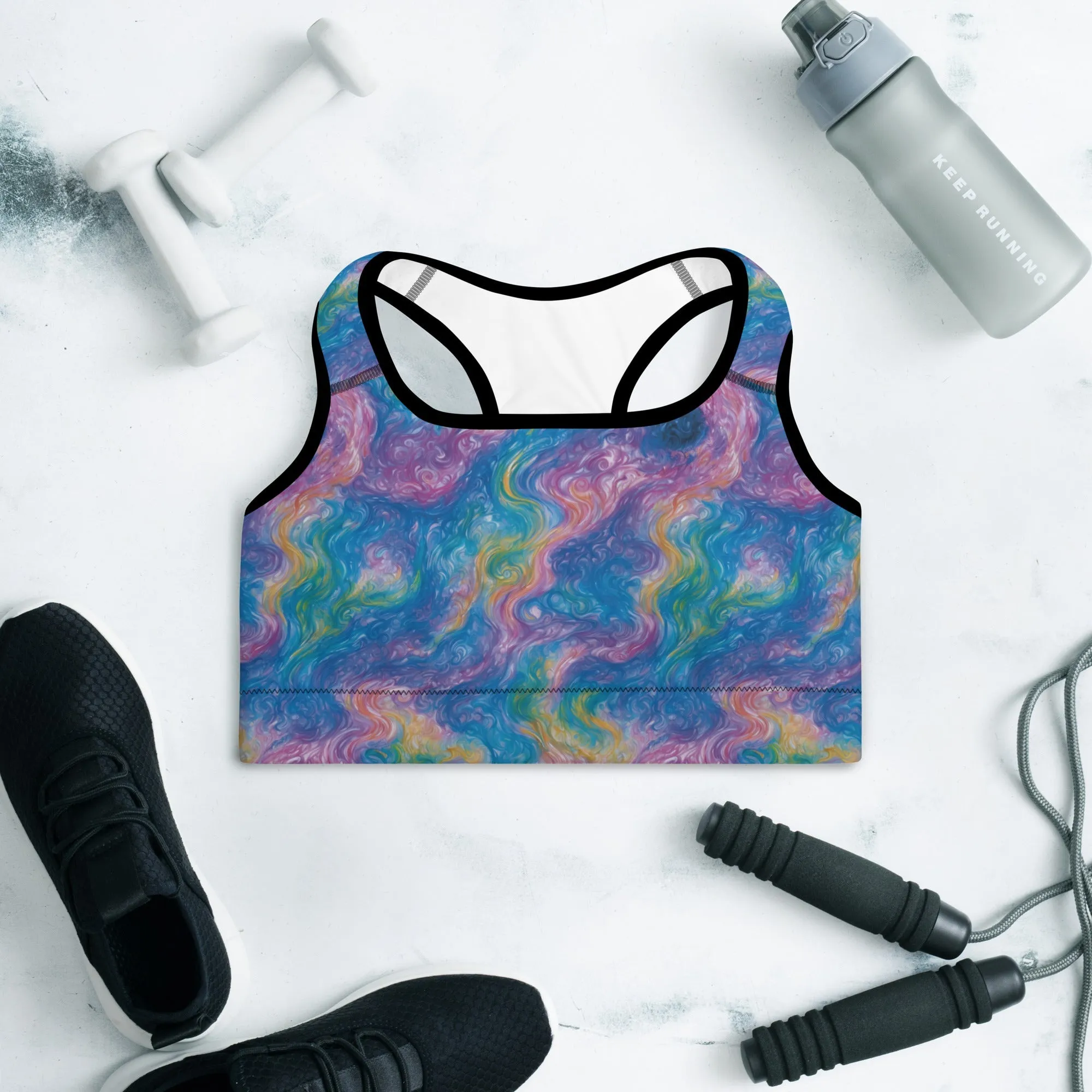 Padded Sports Bra - Quantum Drift