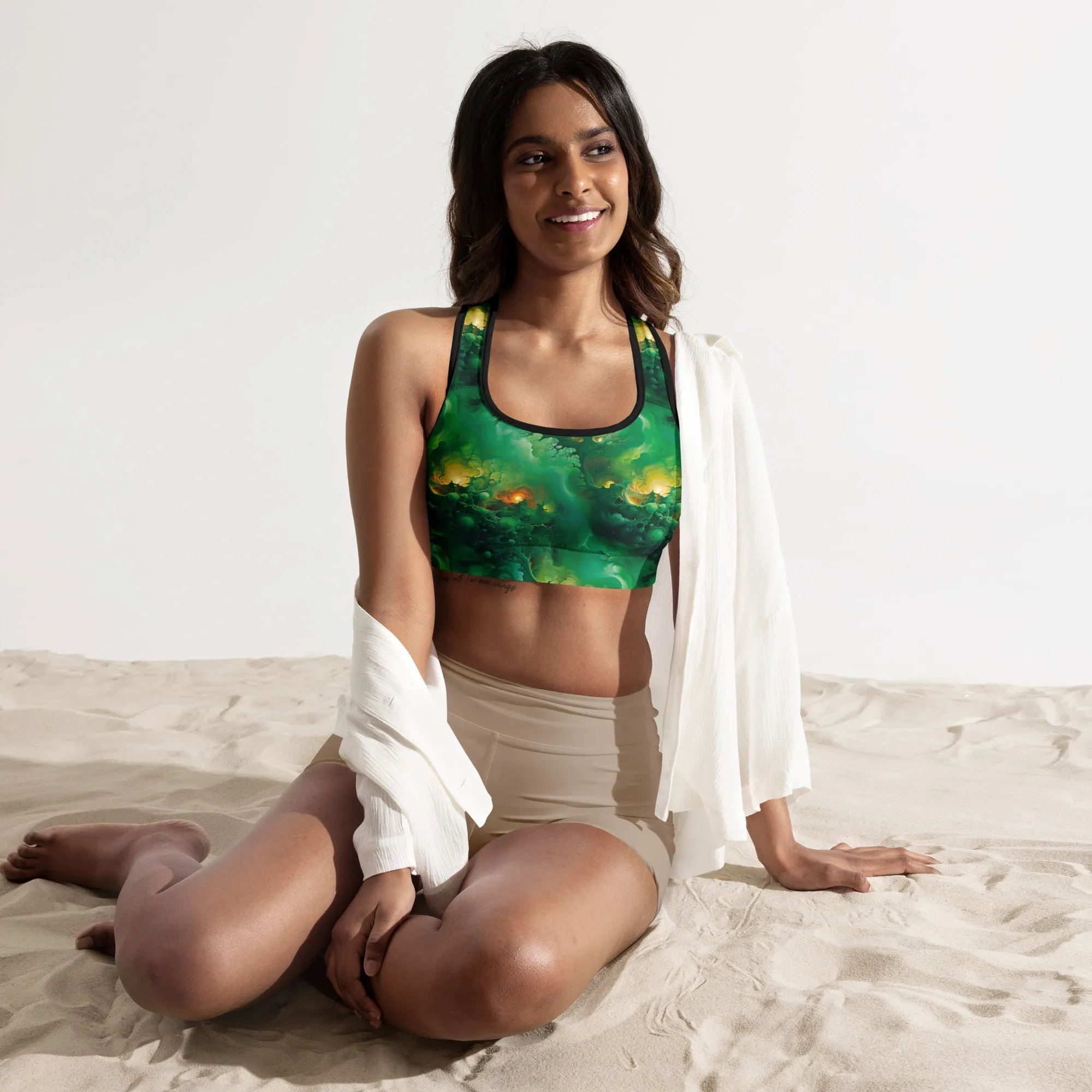 Padded Sports Bra - Viridian Shroud