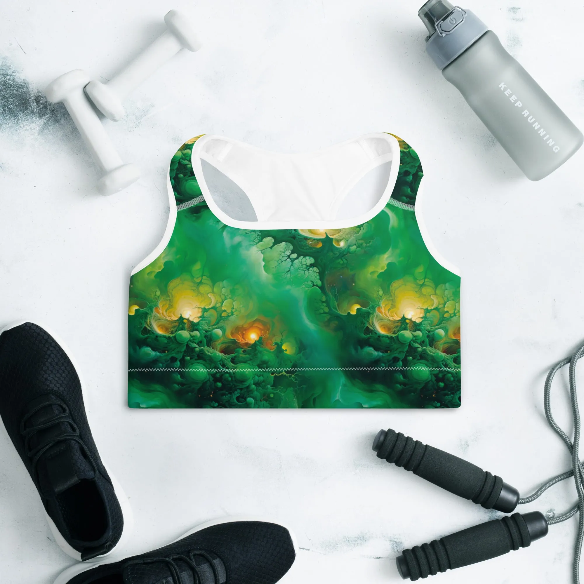Padded Sports Bra - Viridian Shroud