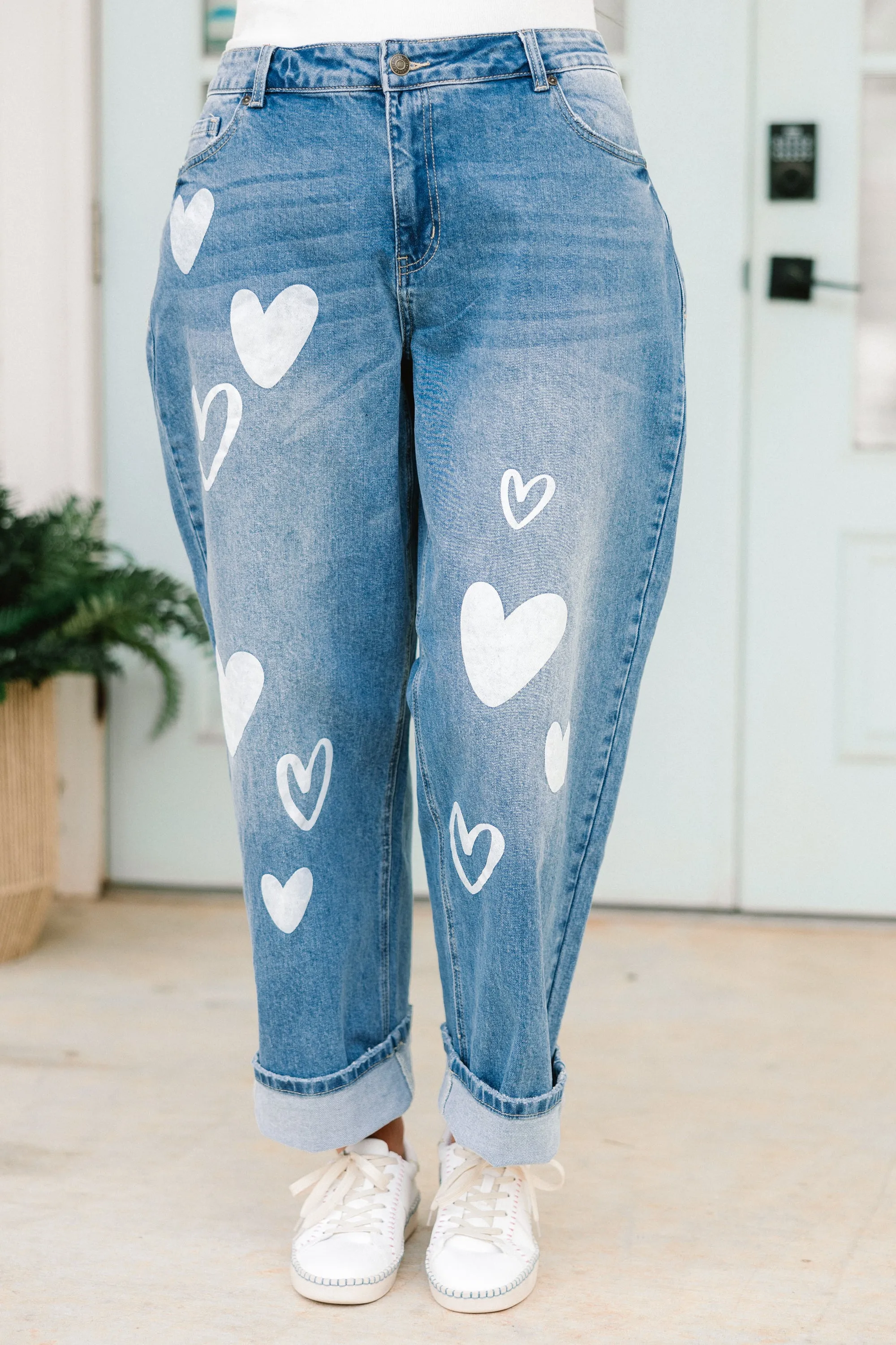 Passing Notes Jeans, Heart Doodle