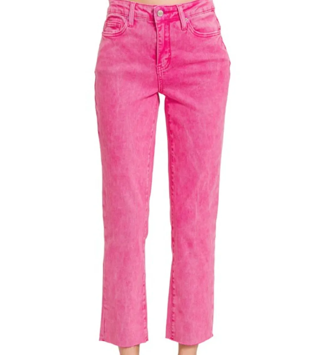 Pink Peony Jeans