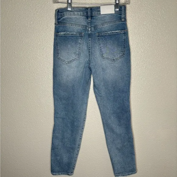 PISTOLA Nico High Rise Mom Jean in Half Court Metallic Side Stripe