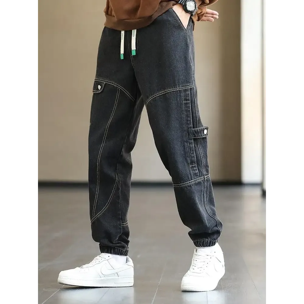 Plus Size Jogger Jeans with Twin Hip Pockets and Comfortable Fit