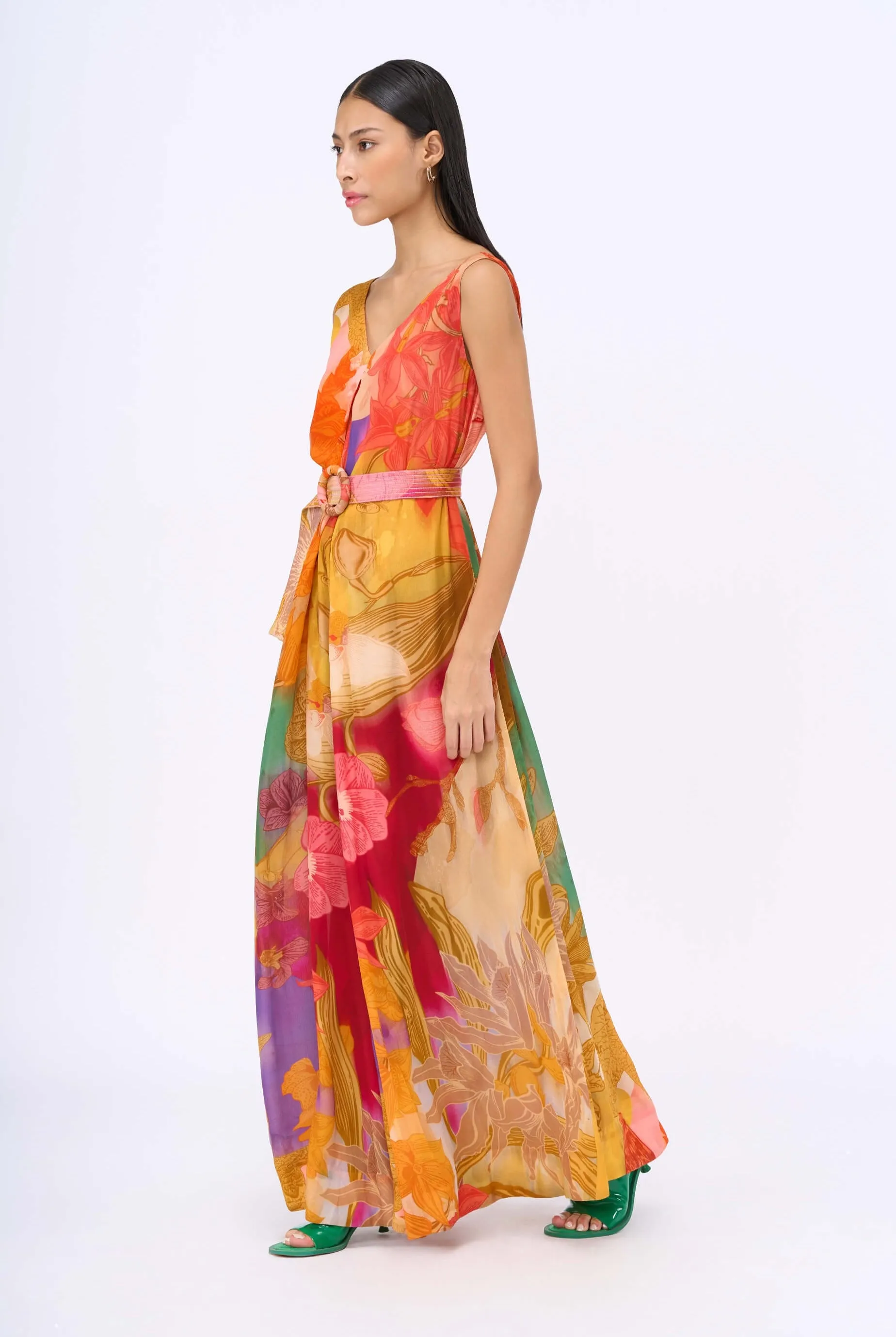 Preen box pleat jumpsuit