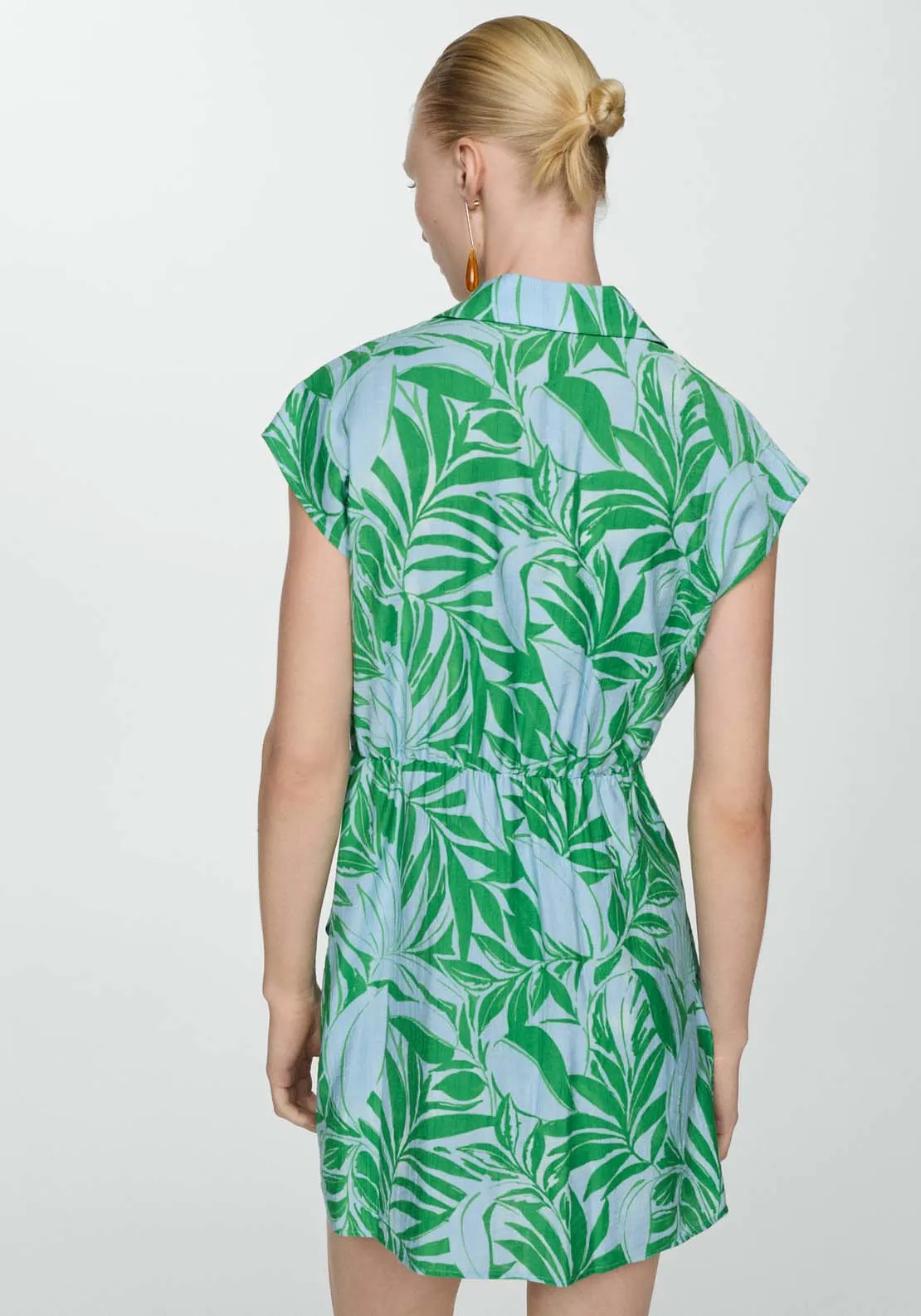 Print wrap dress