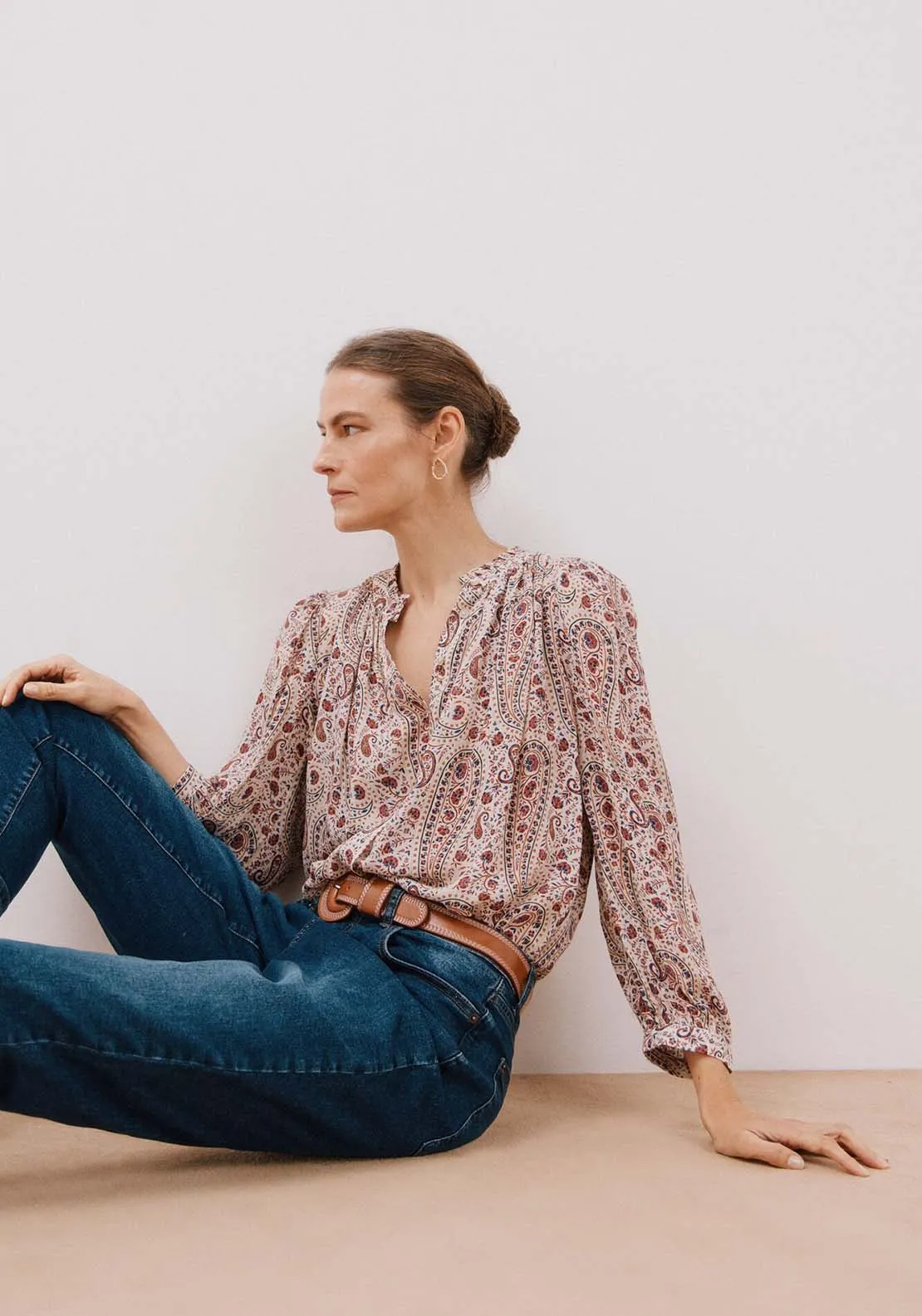 Printed blouse - White Print